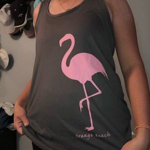 Orange beach sleeveless shirt